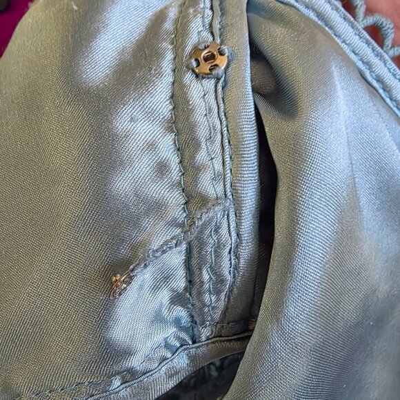 BODEN Carin Crochet Overlay Sheath Dress | US Size 10 | Midi Dress Light Blue - Picture 12 of 14